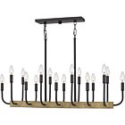 Quoizel 16 Light Island Chandelier Coda in Matte Black