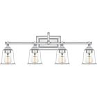 Quoizel Four Light Bath Nicholas in Polished Chrome