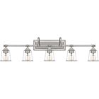 Quoizel Five Light Bath Fixture Nicholas in Brushed Nickel