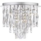 Quoizel Six Light Flush Mount Twinkle in Polished Chrome