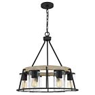 Quoizel Six Light Chandelier Brockton in Grey Ash