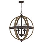 Quoizel Six Light Pendant Fusion in Rustic Black