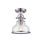 Quoizel One Light Semiflush Mount Grant in Brushed Nickel