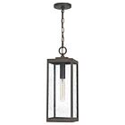 Quoizel One Light Outdoor Hanging Lantern Westover in Industrial Bronze