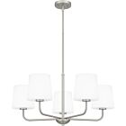 Quoizel Five Light Chandelier Gallagher in Brushed Nickel