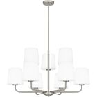 Quoizel Nine Light Chandelier Gallagher in Brushed Nickel