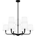 Quoizel Nine Light Chandelier Gallagher in Matte Black