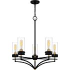 Quoizel Five Light Chandelier Hillside in Matte Black