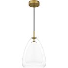 Quoizel One Light Pendant Aero in Aged Brass