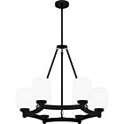 Quoizel Six Light Chandelier Penning in Matte Black