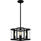 Quoizel Four Light Pendant Quoizel Pendant in Matte Black