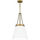 Quoizel One Light Pendant Quoizel Piccolo Pendant in Aged Brass