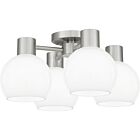 Quoizel Four Light Semi Flush Mount Quoizel SemiFlush Mount in Brushed Nickel