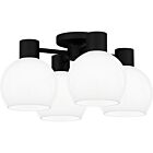 Quoizel Four Light Semi Flush Mount Quoizel SemiFlush Mount in Matte Black