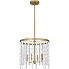 Quoizel Four Light Pendant Apelle in Aged Brass