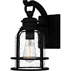 Quoizel One Light Outdoor Wall Mount Bowles in Earth Black