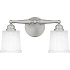 Quoizel Two Light Bath Cecilia in Brushed Nickel