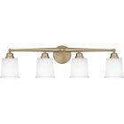 Quoizel Four Light Bath Cecilia in Bronze Gold