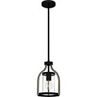 Quoizel One Light Mini Pendant Cornelia in Matte Black