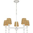 Quoizel Five Light Chandelier Flannery in Antique White