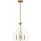 Quoizel Four Light Pendant Dusty Lane in Matte White