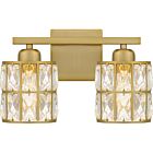 Quoizel Two Light Bath Gibson in Aged Brass