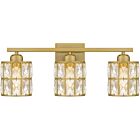 Quoizel Three Light Bath Gibson in Aged Brass