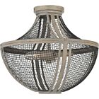 Quoizel Two Light Semi Flush Mount Hallie in Distressed Grey Wood