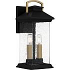 Quoizel Two Light Outdoor Wall Mount Henderson in Earth Black