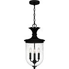 Quoizel Three Light Outdoor Hanging Lantern Havana in Earth Black