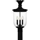 Quoizel Three Light Outdoor Post Mount Havana in Earth Black