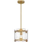 Quoizel One Light Mini Pendant Jolie in Light Gold