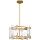 Quoizel Four Light Pendant Jolie in Light Gold