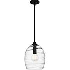 Quoizel One Light Pendant Lucy in Matte Black