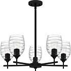 Quoizel Five Light Chandelier Lucy in Matte Black