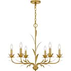 Quoizel Six Light Chandelier Maria in Gold Leaf