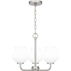 Quoizel Three Light Pendant Nielson in Brushed Nickel