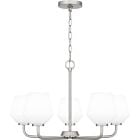 Quoizel Five Light Chandelier Nielson in Brushed Nickel