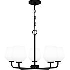 Quoizel Five Light Chandelier Nielson in Matte Black