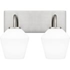 Quoizel Two Light Bath Nielson in Brushed Nickel