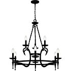 Quoizel Nine Light Chandelier Octavia in Earth Black