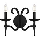 Quoizel Two Light Wall Sconce Octavia in Earth Black