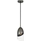 Quoizel One Light Mini Pendant Haynes in Black Chrome