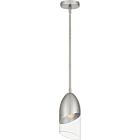 Quoizel One Light Mini Pendant Haynes in Brushed Nickel