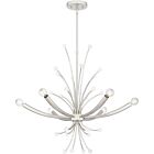 Quoizel Six Light Chandelier Kiera in Polished Nickel