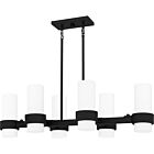 Quoizel Six Light Linear Chandelier Kimora in Matte Black