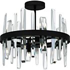 Quoizel Eight Light Semi Flush Mount Regal in Matte Black