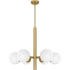 Quoizel Six Light Chandelier Solei in Aged Brass