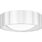 Quoizel Two Light Flush Mount Quoizel Flush Mount in Textured White