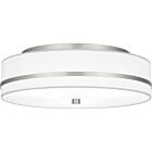 Quoizel Three Light Flush Mount Quoizel Flush Mount in Brushed Nickel